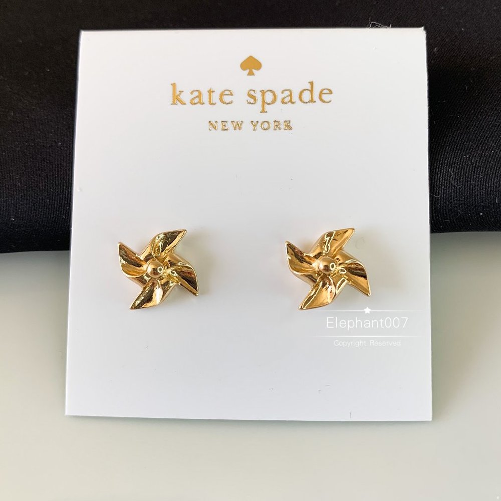 Kate Spade earrings gold Windmill earrings